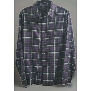 Vince Men's Sz Lg Berkeley Classic Fit Plaid Button Up L/S Cotton Shirt NWT $225